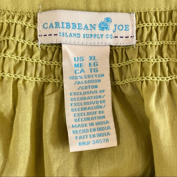 2/$25 Caribbean Joe Peasant Blouse Size XL - Picture 13 of 14